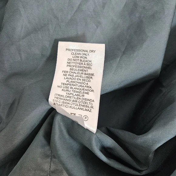 TIBI Eco One Shoulder Dress In Green Size 6 NWT Organic Cotton Party Holiday - Picture 14 of 14